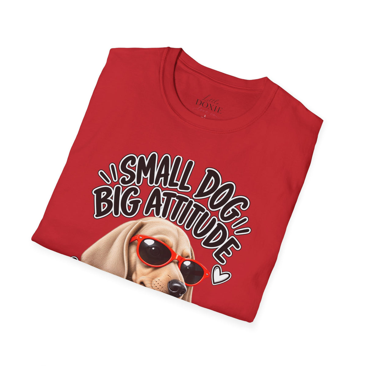 Dachshund Big Attitude T-Shirt β Cream