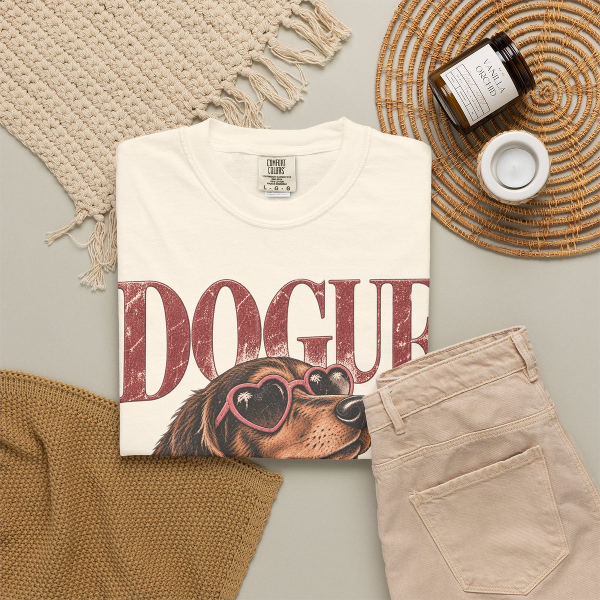 Dogue Dachshund – Small Dog Big Style Vintage Graphic Tee