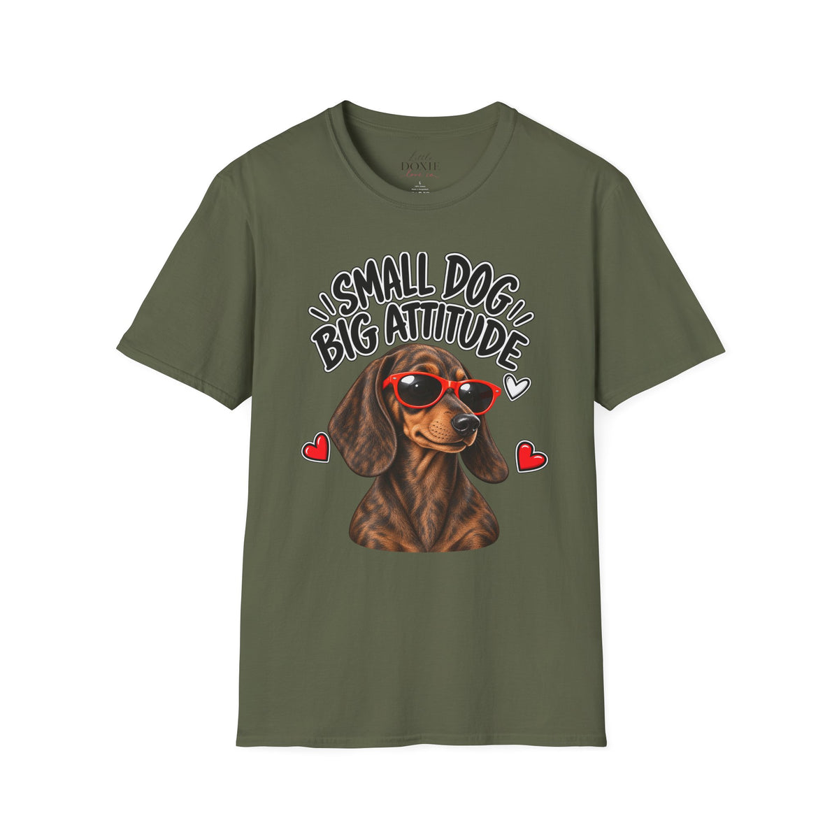 Dachshund Big Attitude T-Shirt — Brindle