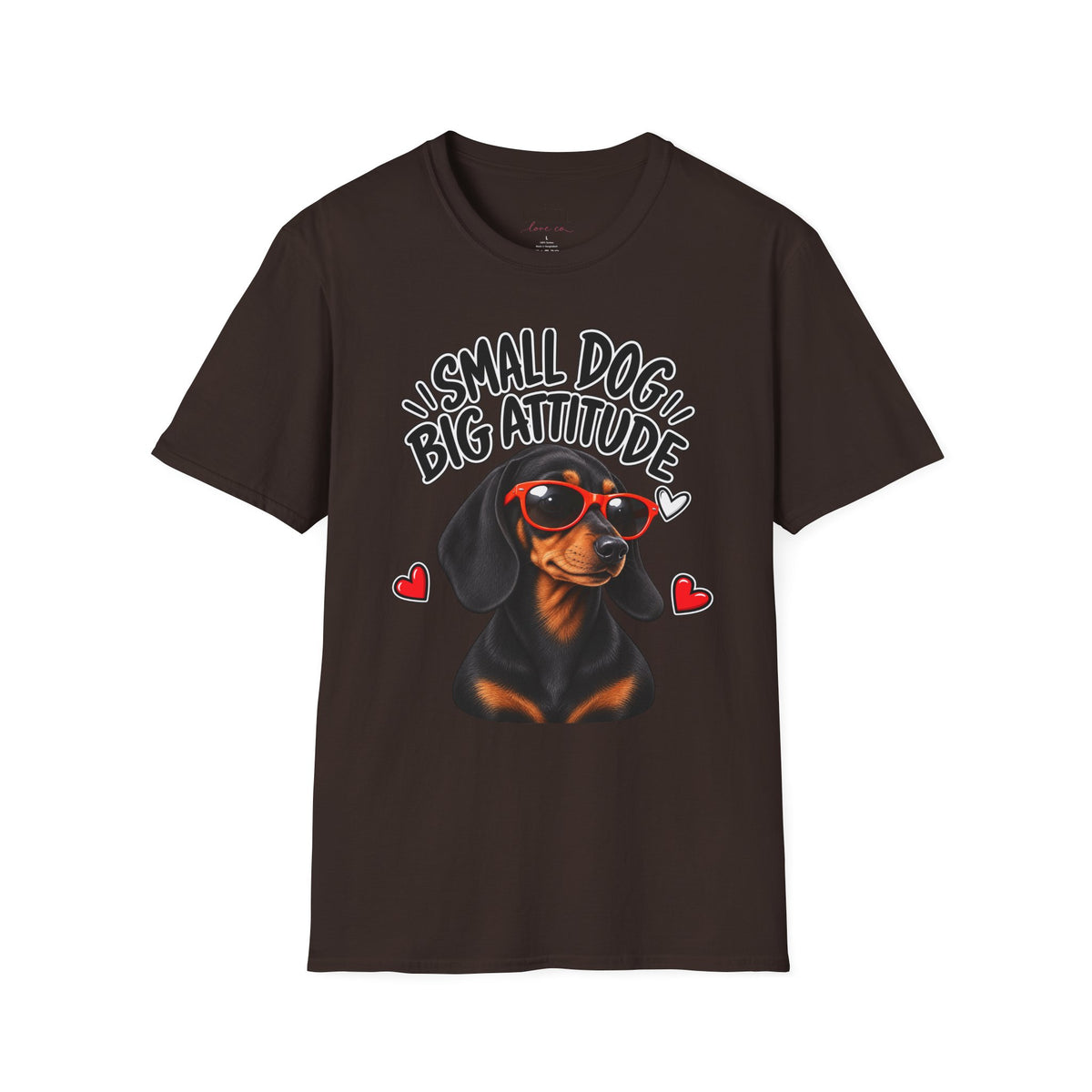 Dachshund Big Attitude T-Shirt — Black&Tan