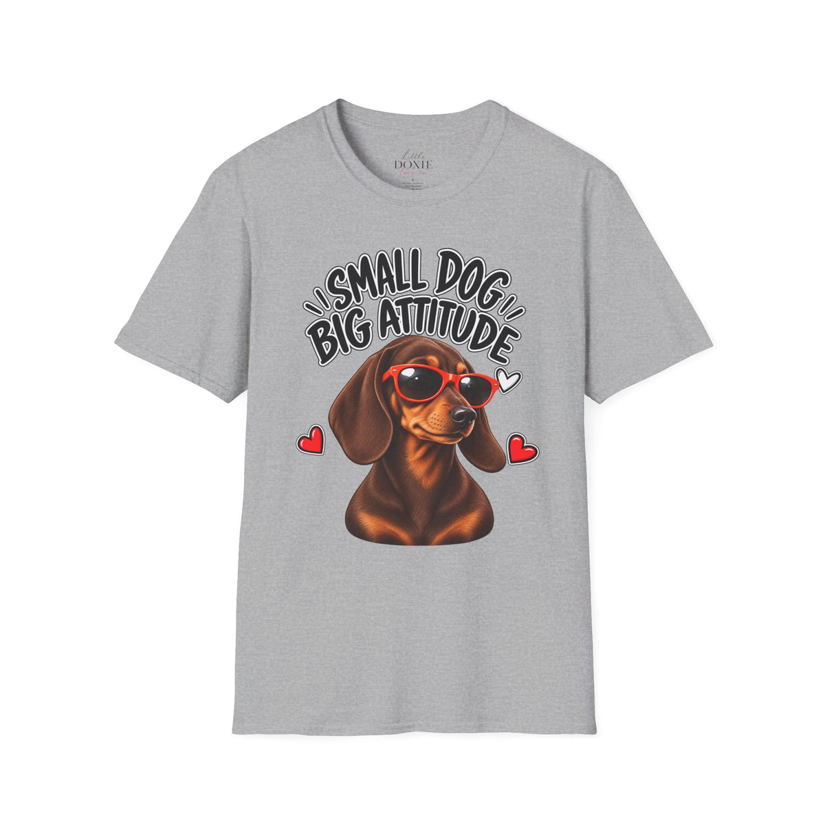 Dachshund Big Attitude T-Shirt — Chocolate&Tan