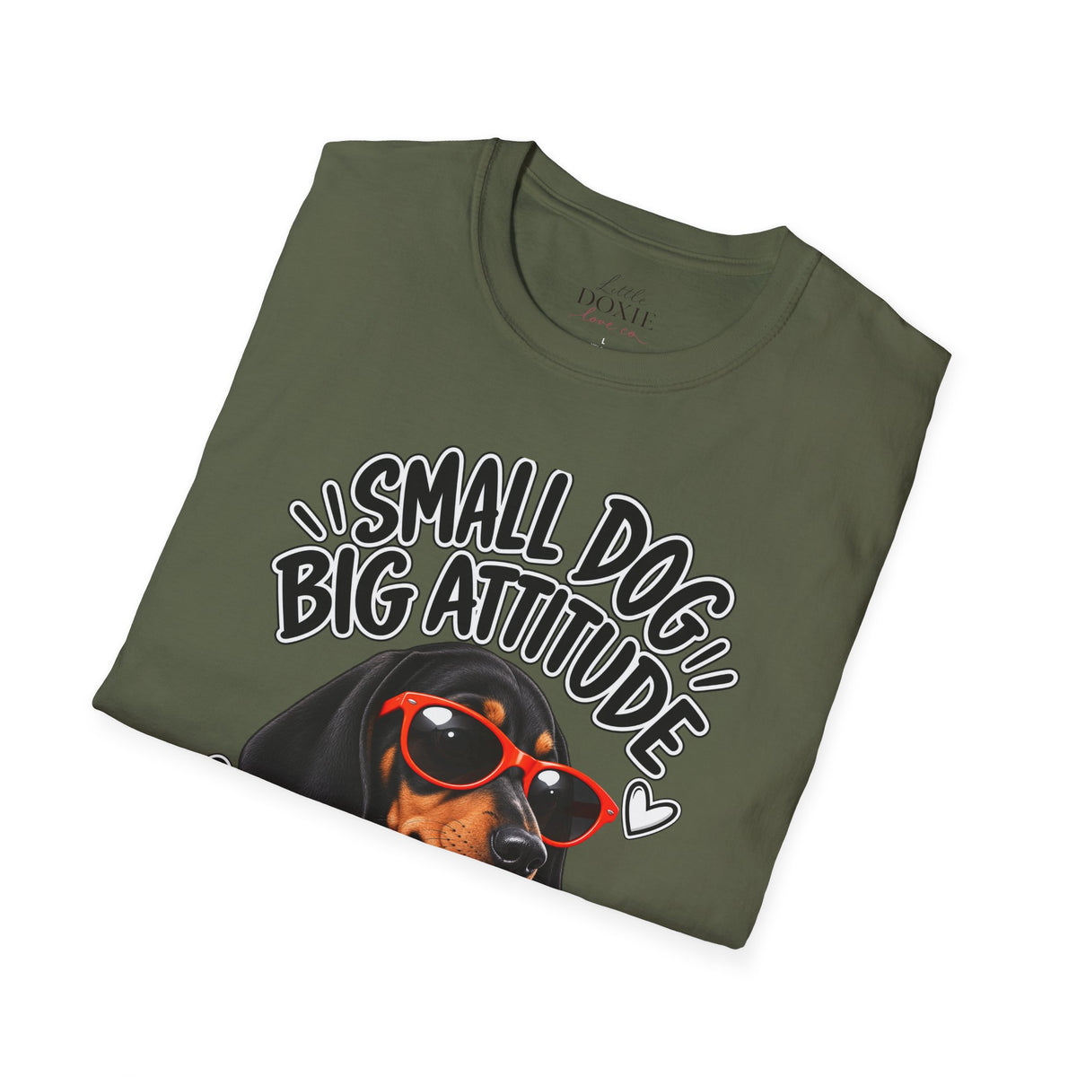 Dachshund Big Attitude T-Shirt — Piebald