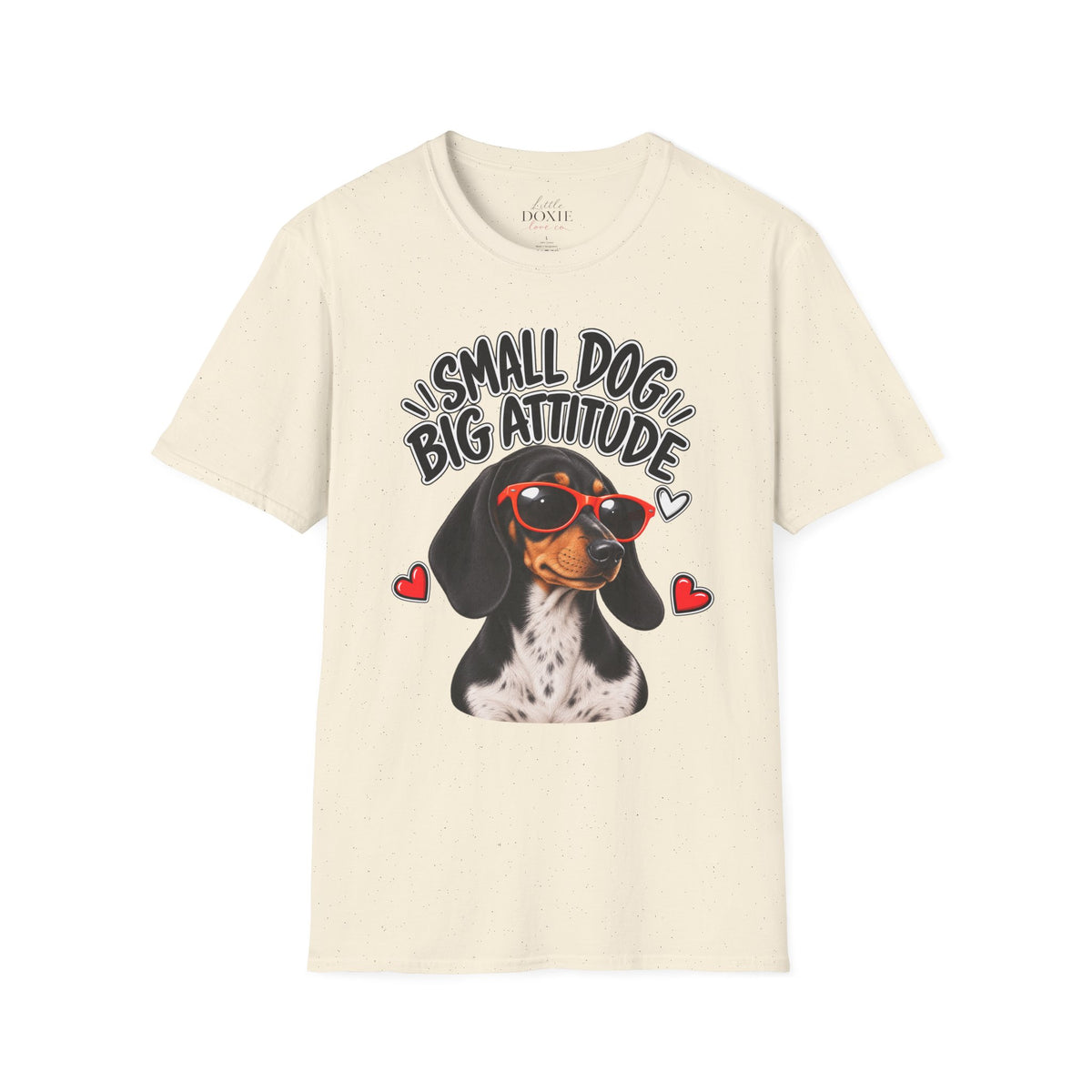 Dachshund Big Attitude T-Shirt — Piebald