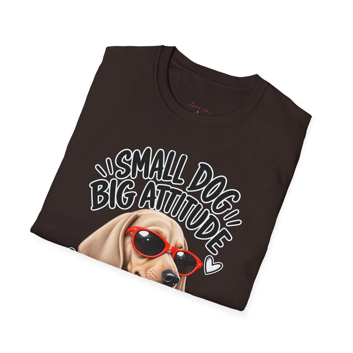 Dachshund Big Attitude T-Shirt — Cream