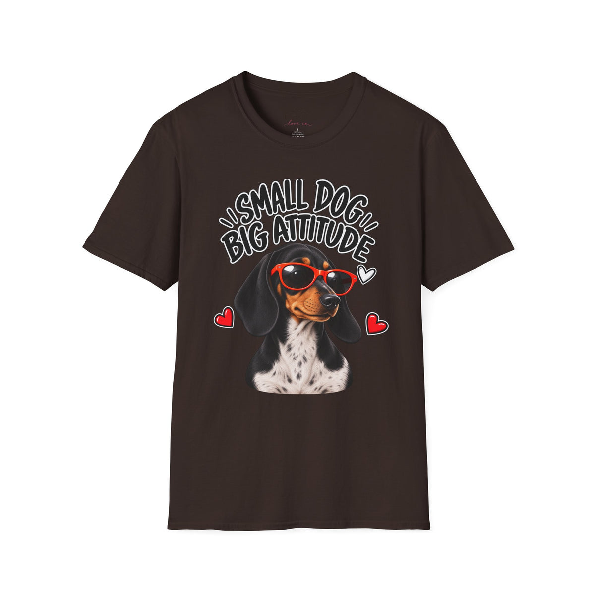 Dachshund Big Attitude T-Shirt — Piebald