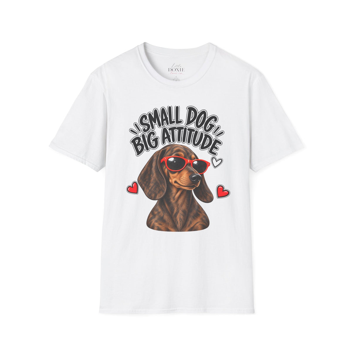 Dachshund Big Attitude T-Shirt — Brindle