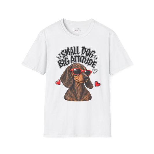 Dachshund Big Attitude T-Shirt — Brindle