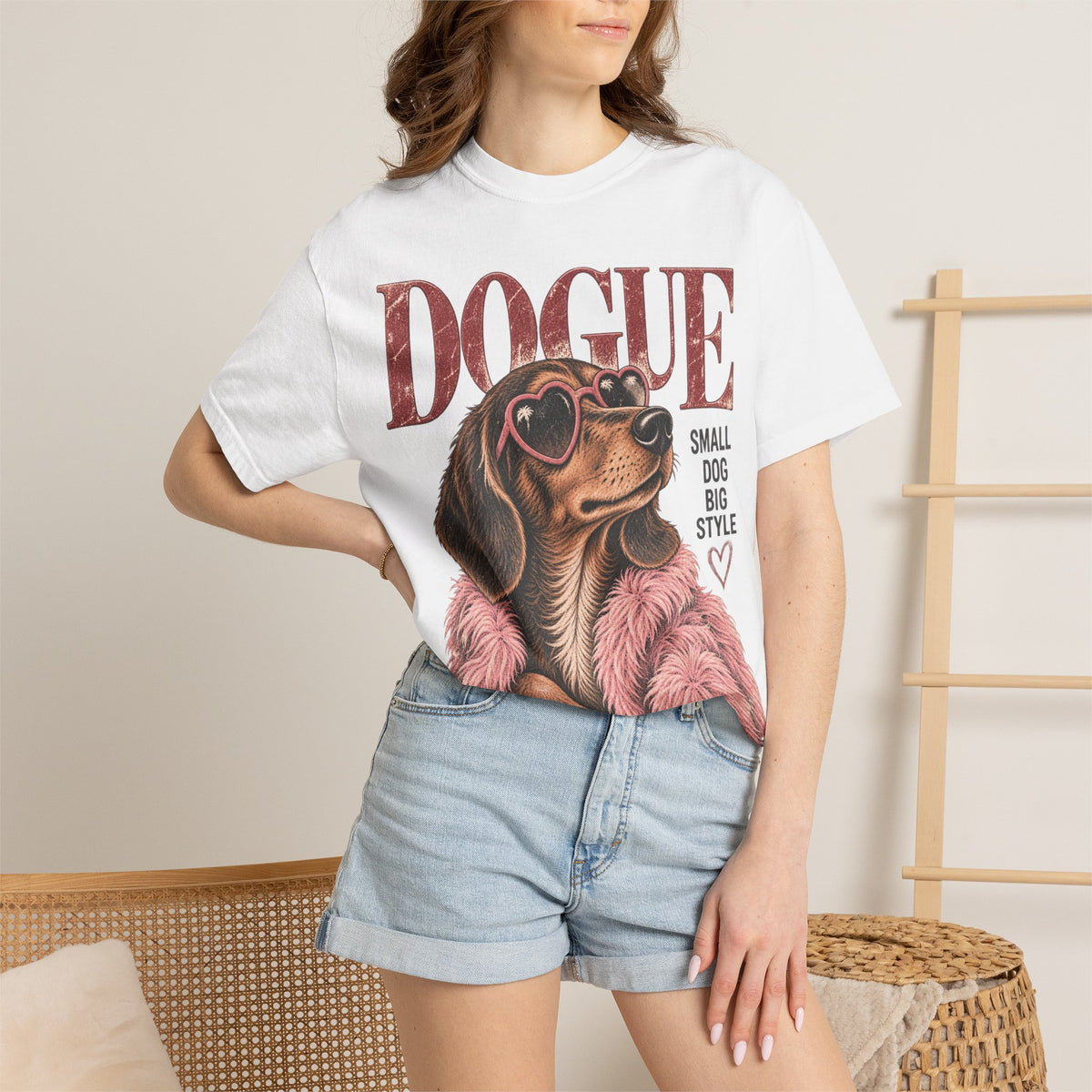 Dogue Dachshund – Small Dog Big Style Vintage Graphic Tee