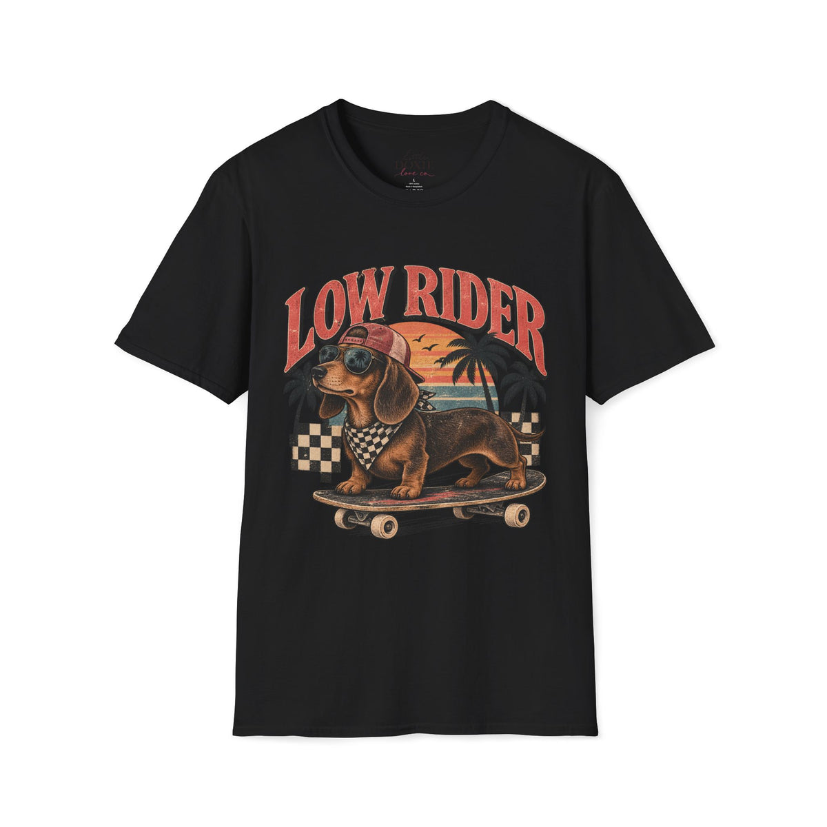 LOW RIDER Dachshund – Vintage Washed Graphic Tee
