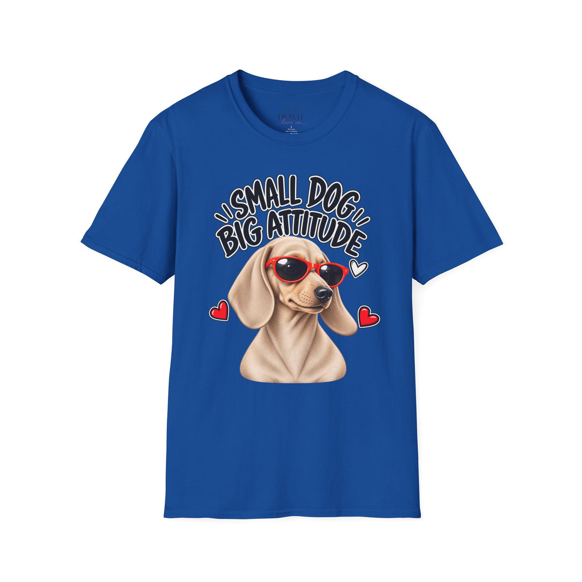 Dachshund Big Attitude T-Shirt — Cream