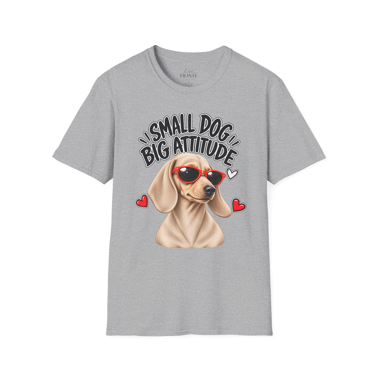 Dachshund Big Attitude T-Shirt — Cream