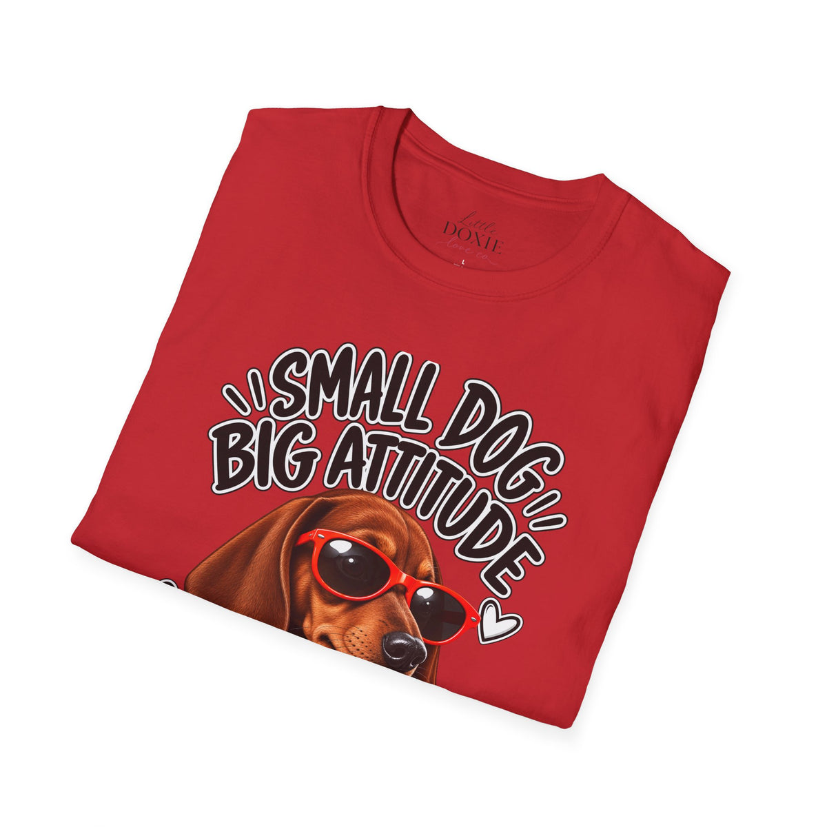 Dachshund Big Attitude T-Shirt — Red