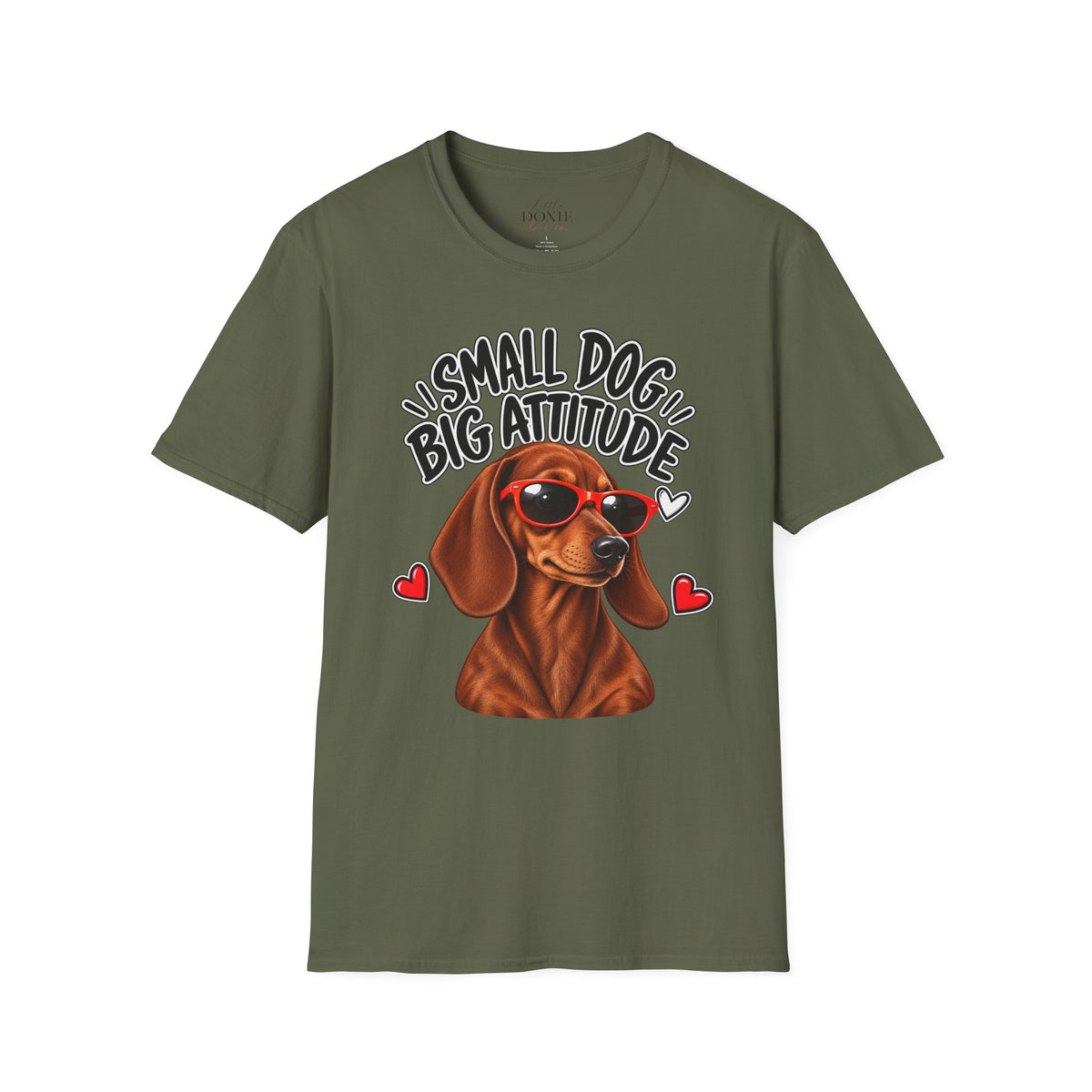 Dachshund Big Attitude T-Shirt — Red