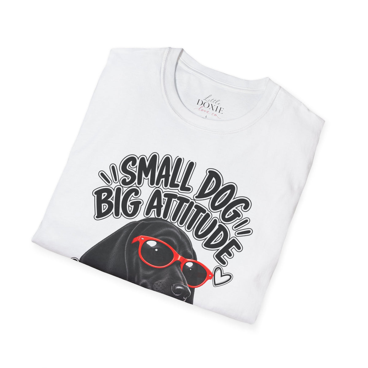 Dachshund Big Attitude T-Shirt — Black