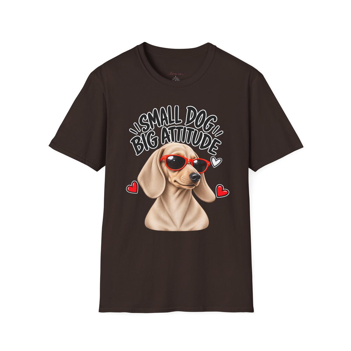 Dachshund Big Attitude T-Shirt — Cream