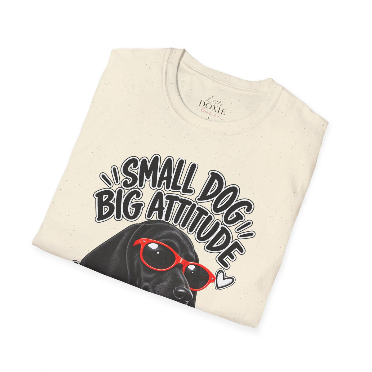 Dachshund Big Attitude T-Shirt — Black