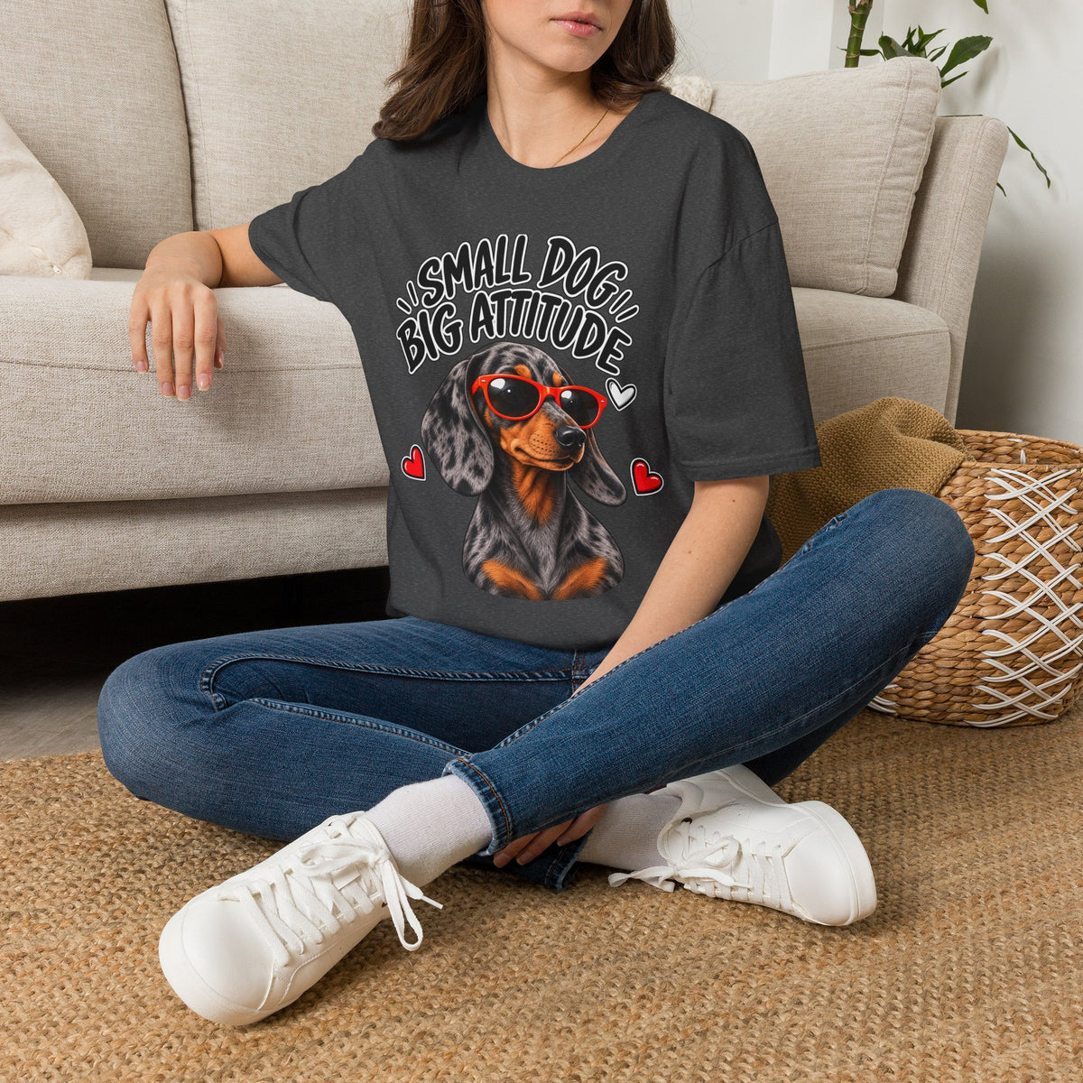 Dachshund Big Attitude T-Shirt — Dapple