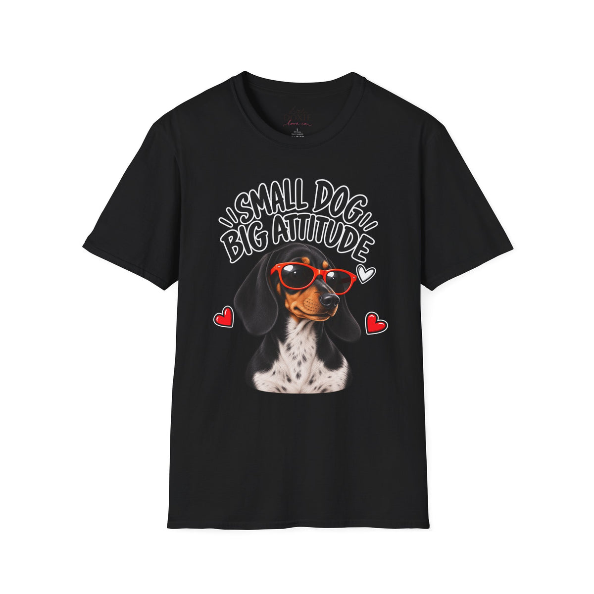 Dachshund Big Attitude T-Shirt — Piebald