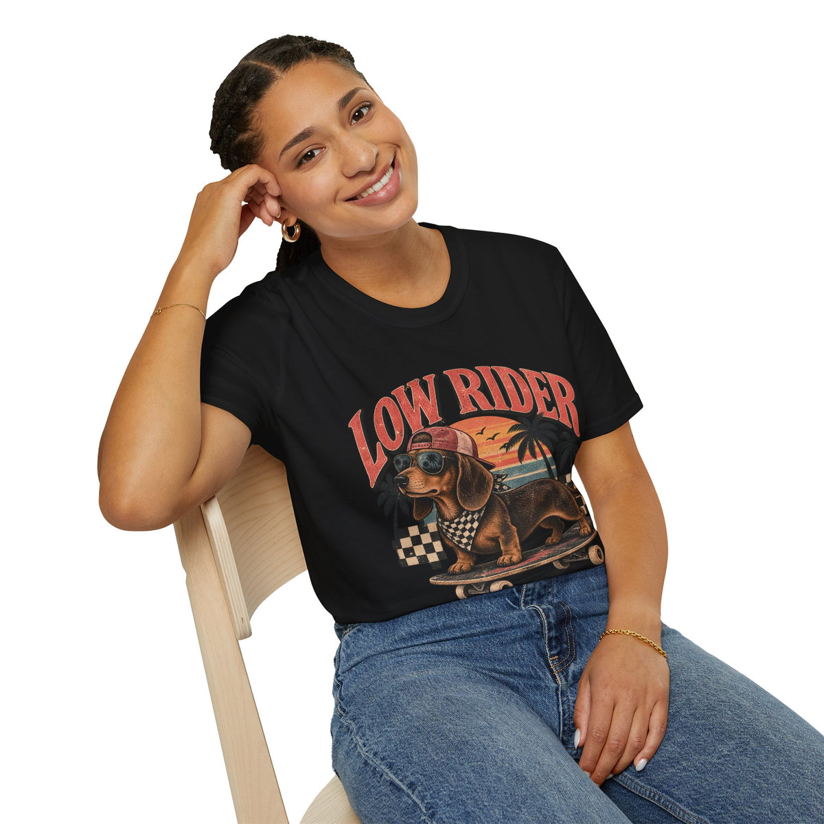 LOW RIDER Dachshund – Vintage Washed Graphic Tee