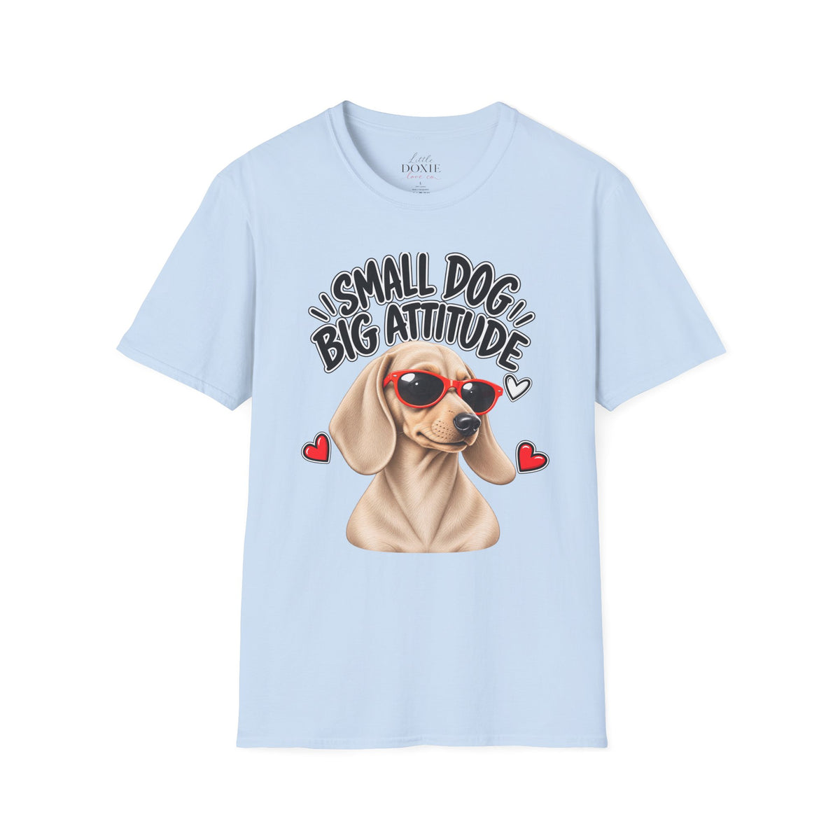 Dachshund Big Attitude T-Shirt — Cream