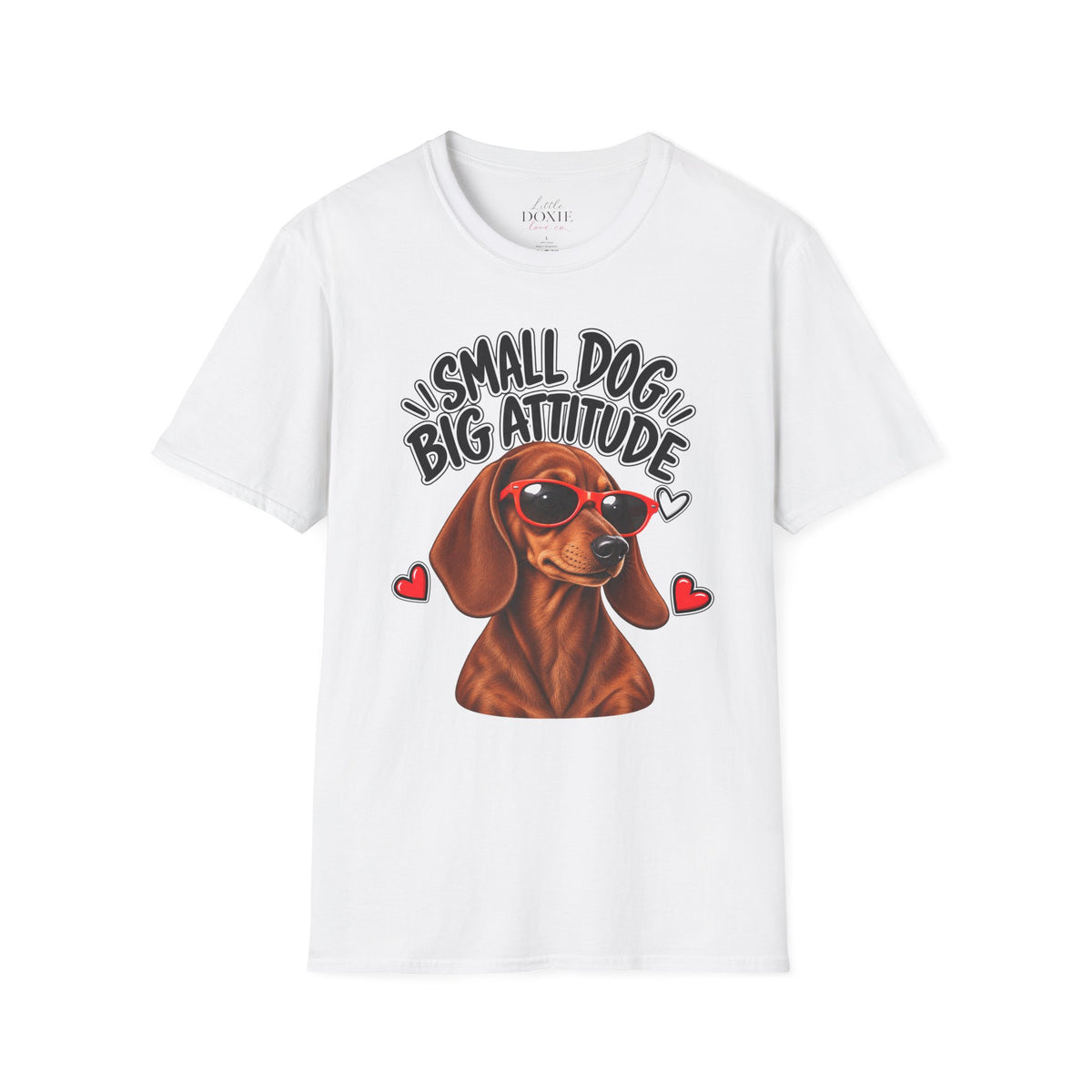 Dachshund Big Attitude T-Shirt — Red