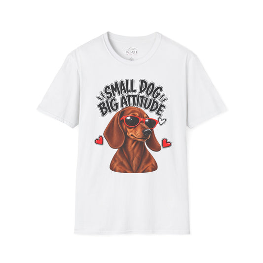 Dachshund Big Attitude T-Shirt — Red