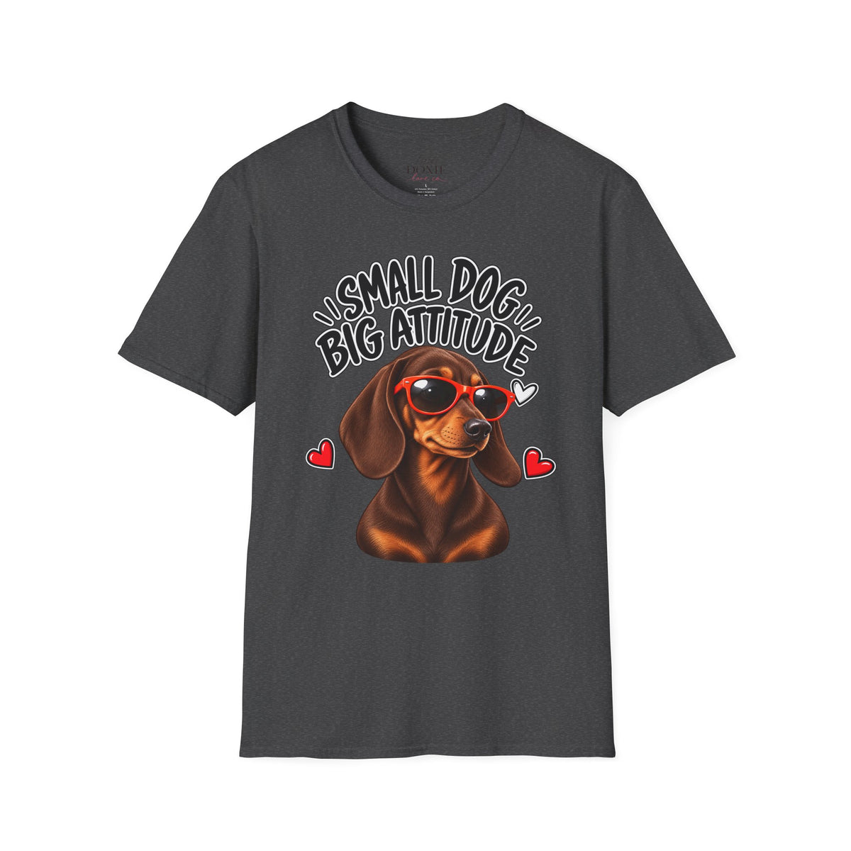 Dachshund Big Attitude T-Shirt — Chocolate&Tan