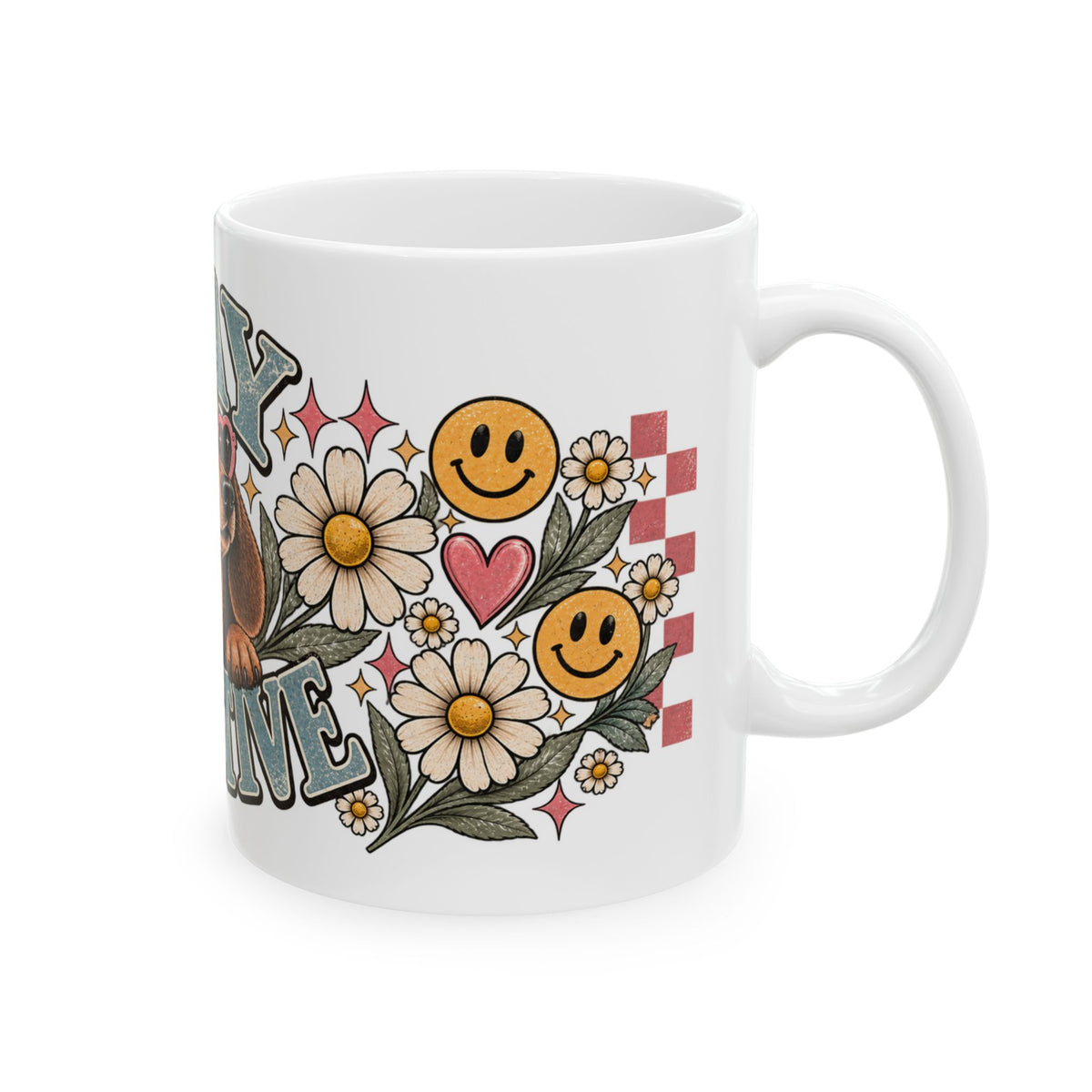 Stay Pawsitive Ceramic Mug - Full Wrap 🐾☕️
