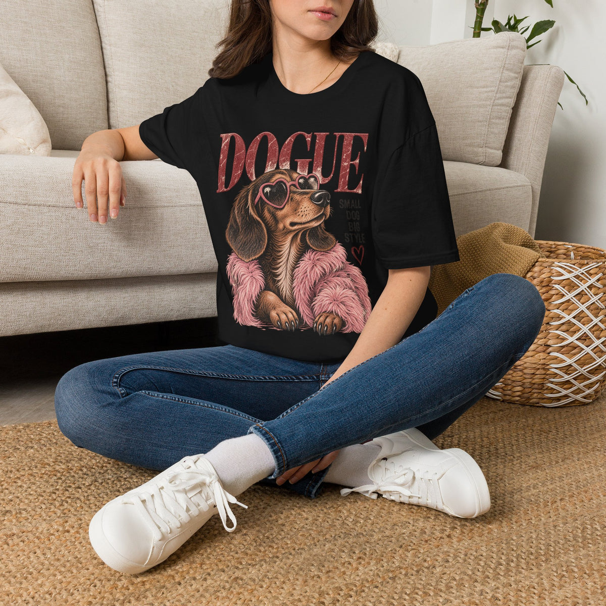 Dogue Dachshund – Small Dog Big Style Vintage Graphic Tee