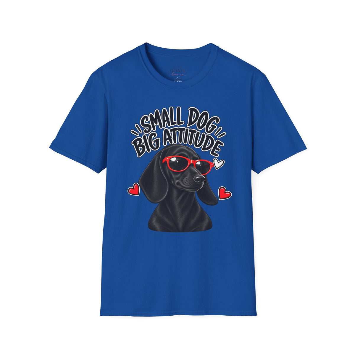 Dachshund Big Attitude T-Shirt — Black