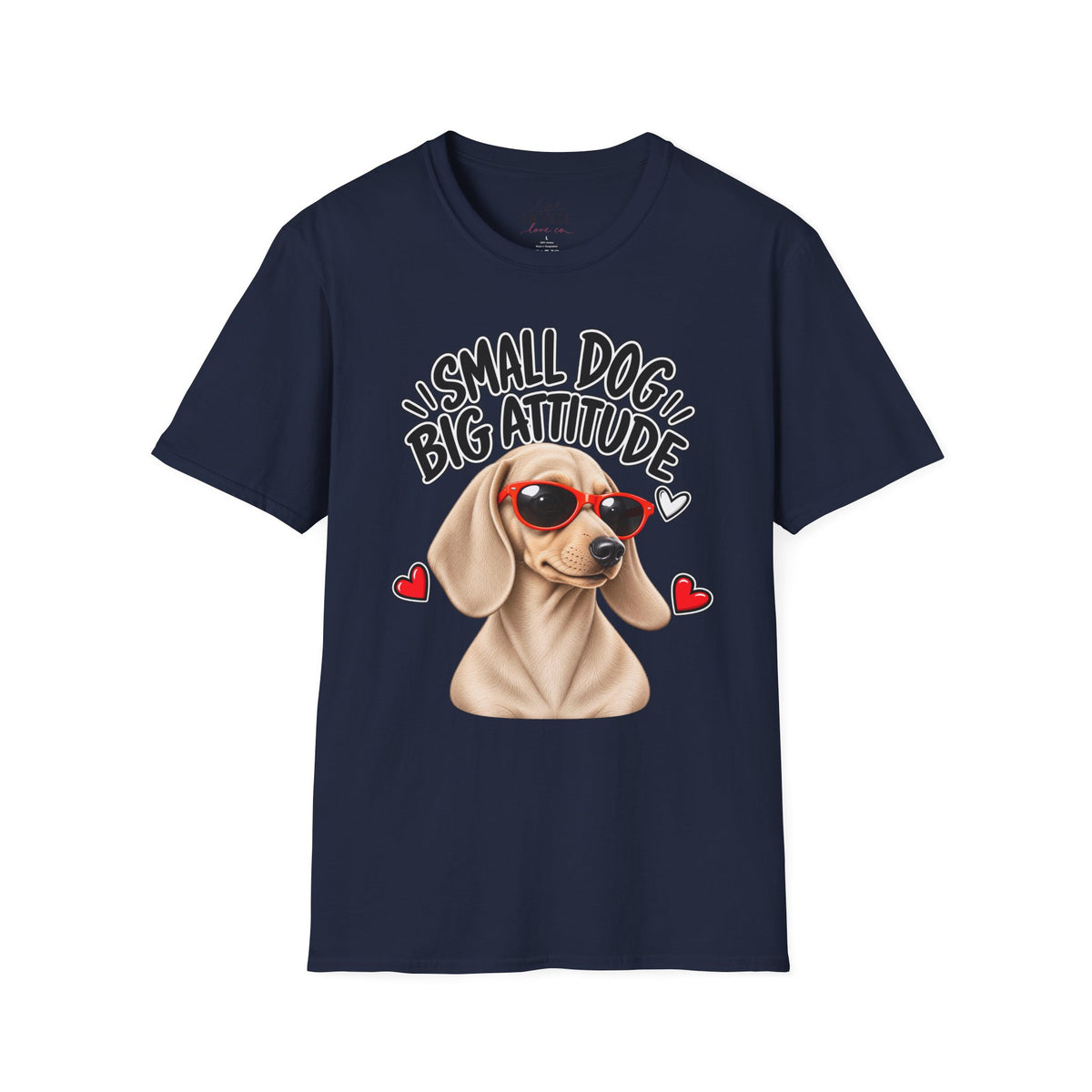 Dachshund Big Attitude T-Shirt — Cream