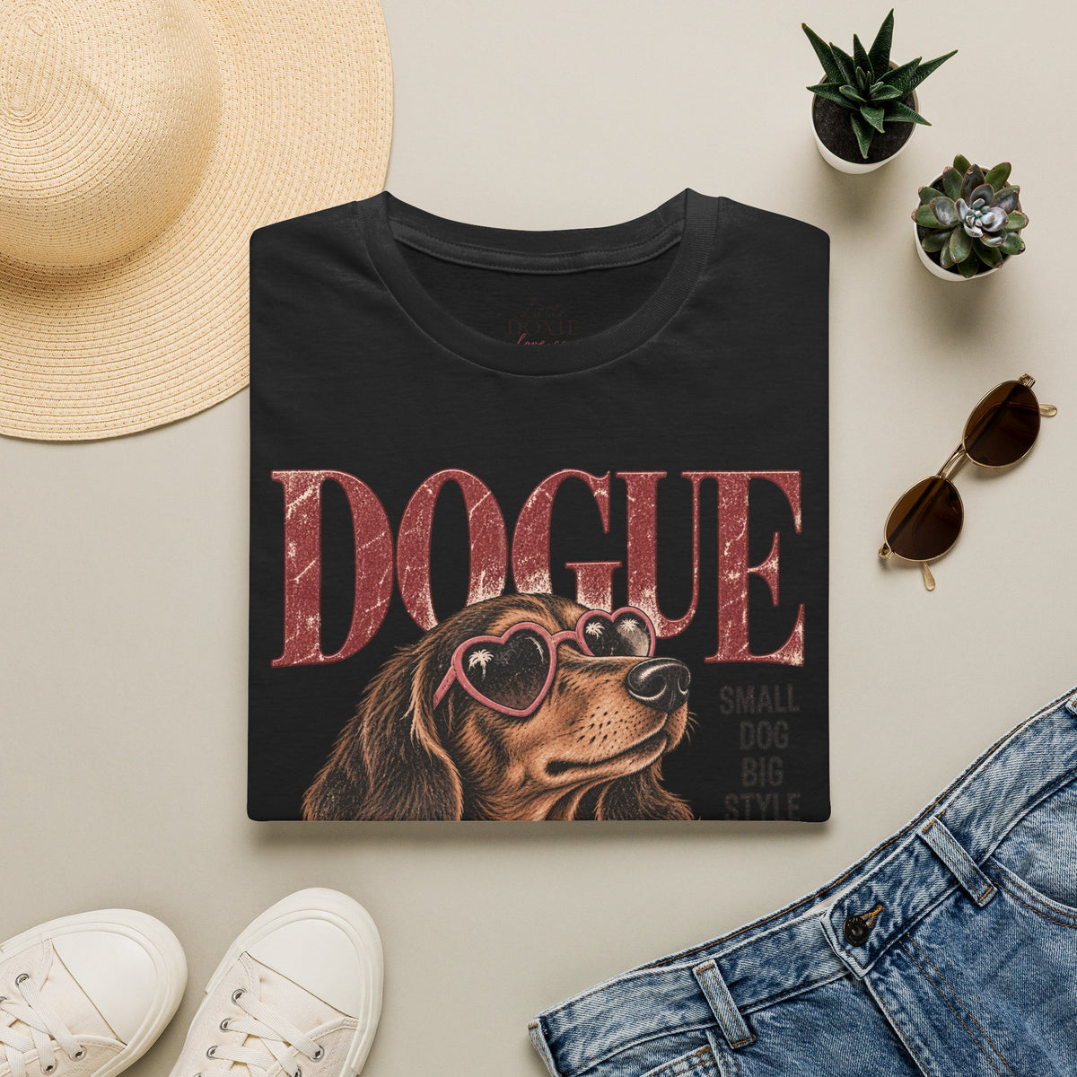 Dogue Dachshund – Small Dog Big Style Vintage Graphic Tee