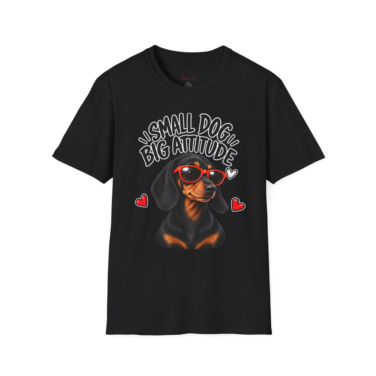 Dachshund Big Attitude T-Shirt — Black&Tan