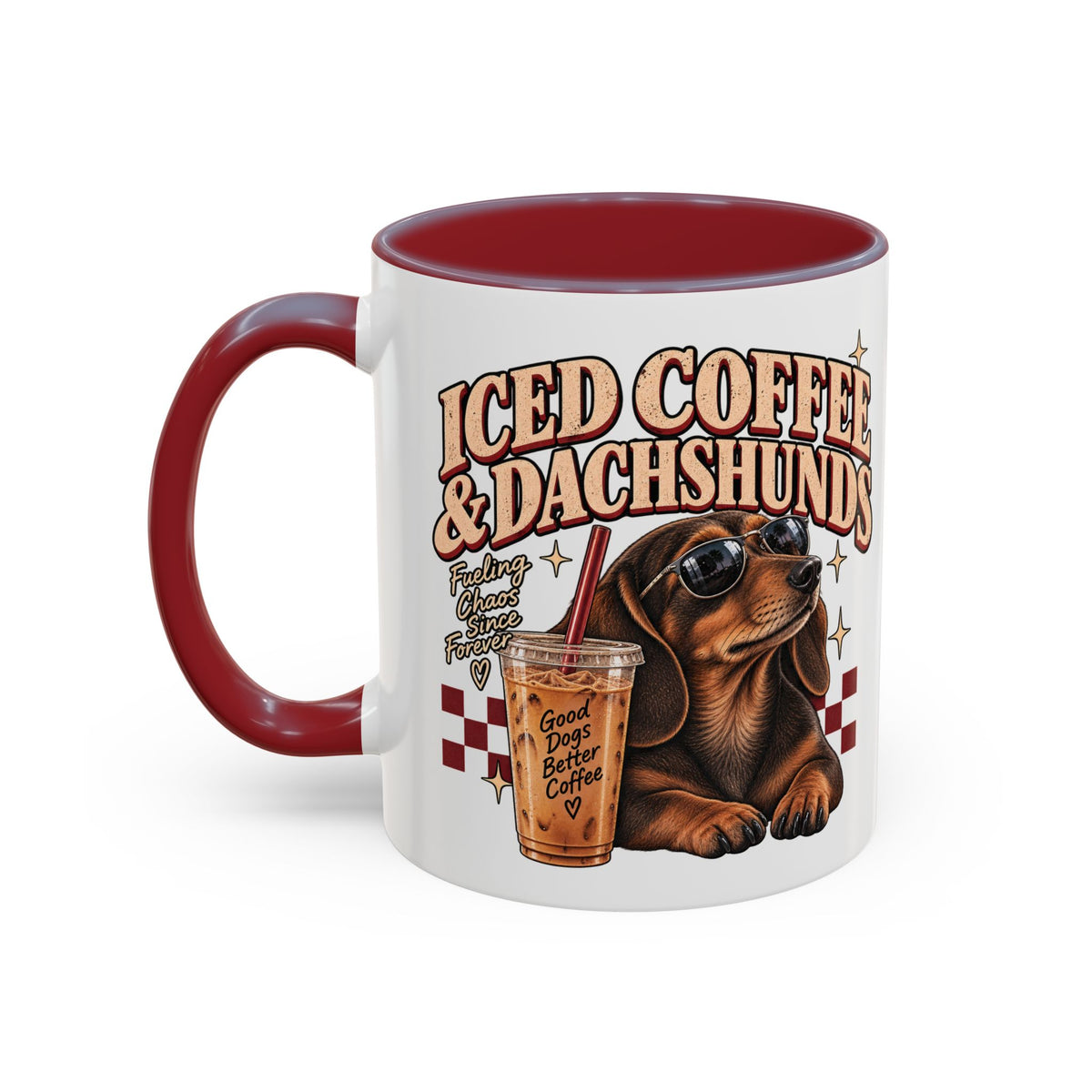 Iced Coffee & Dachshund Ceramic Mug - Classic 🐾☕️
