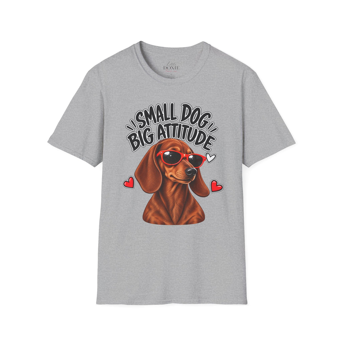 Dachshund Big Attitude T-Shirt — Red