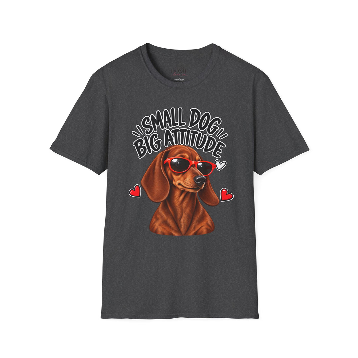 Dachshund Big Attitude T-Shirt — Red