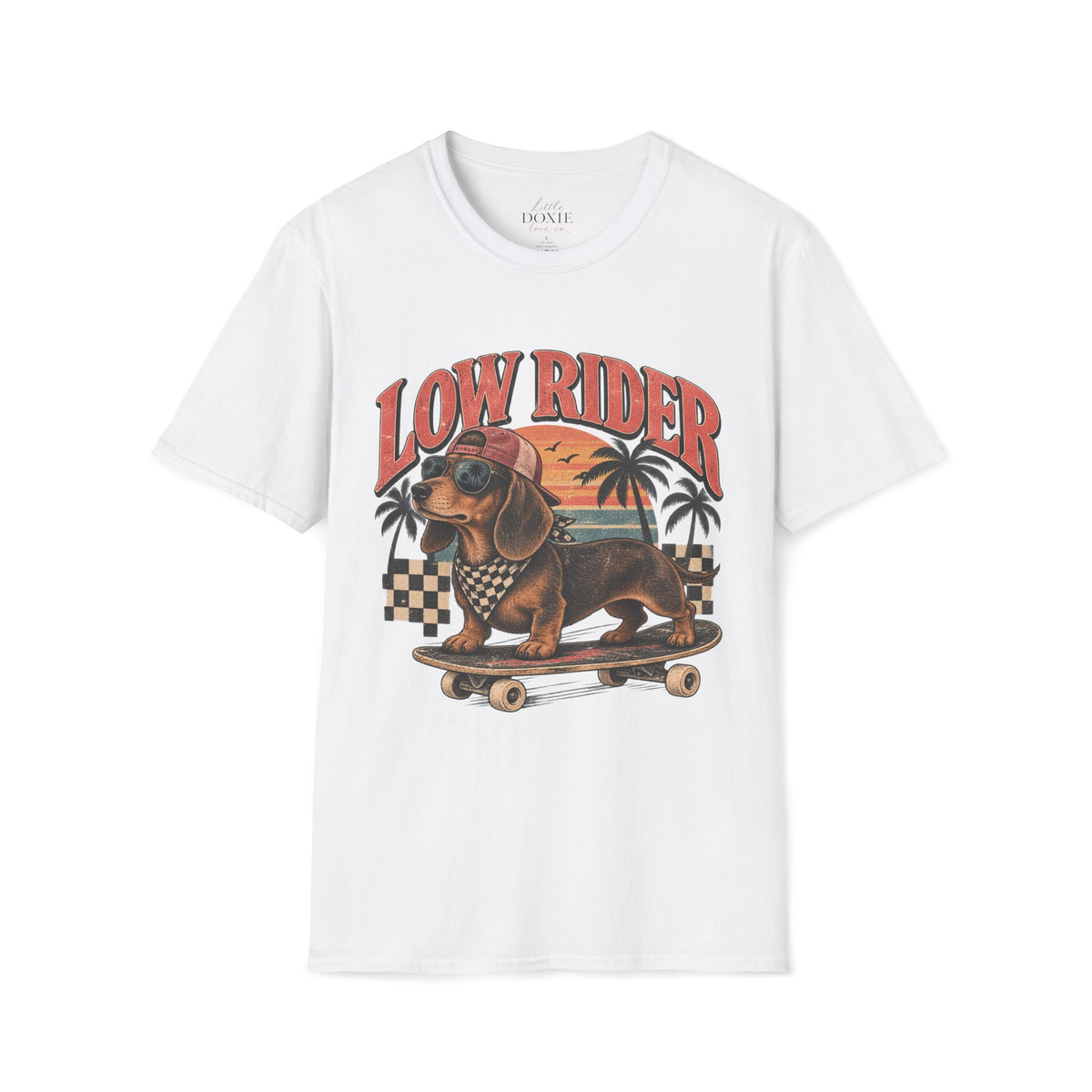 LOW RIDER Dachshund – Vintage Washed Graphic Tee