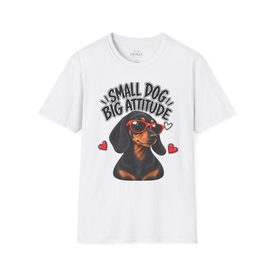 Dachshund Big Attitude T-Shirt — Black&Tan