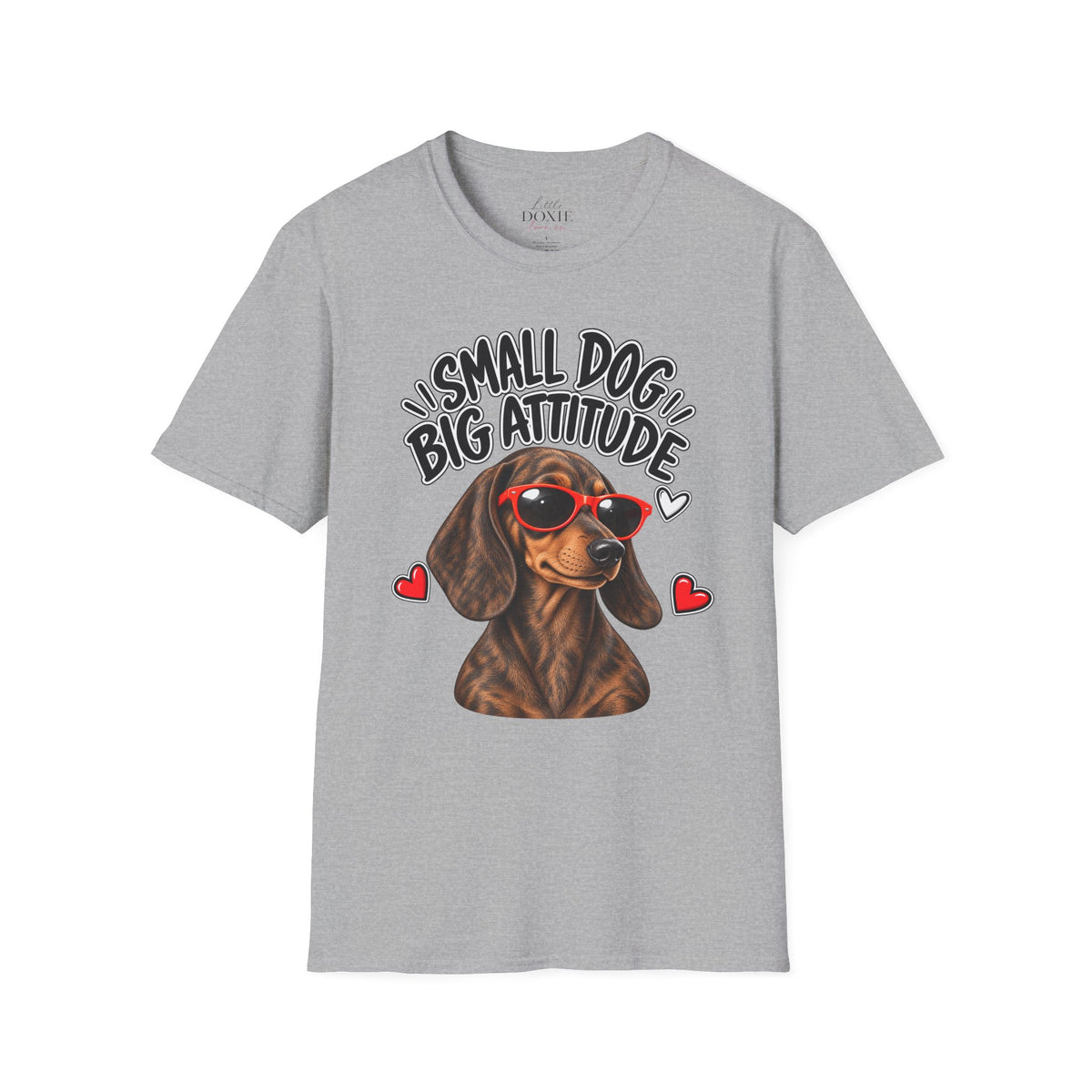 Dachshund Big Attitude T-Shirt — Brindle