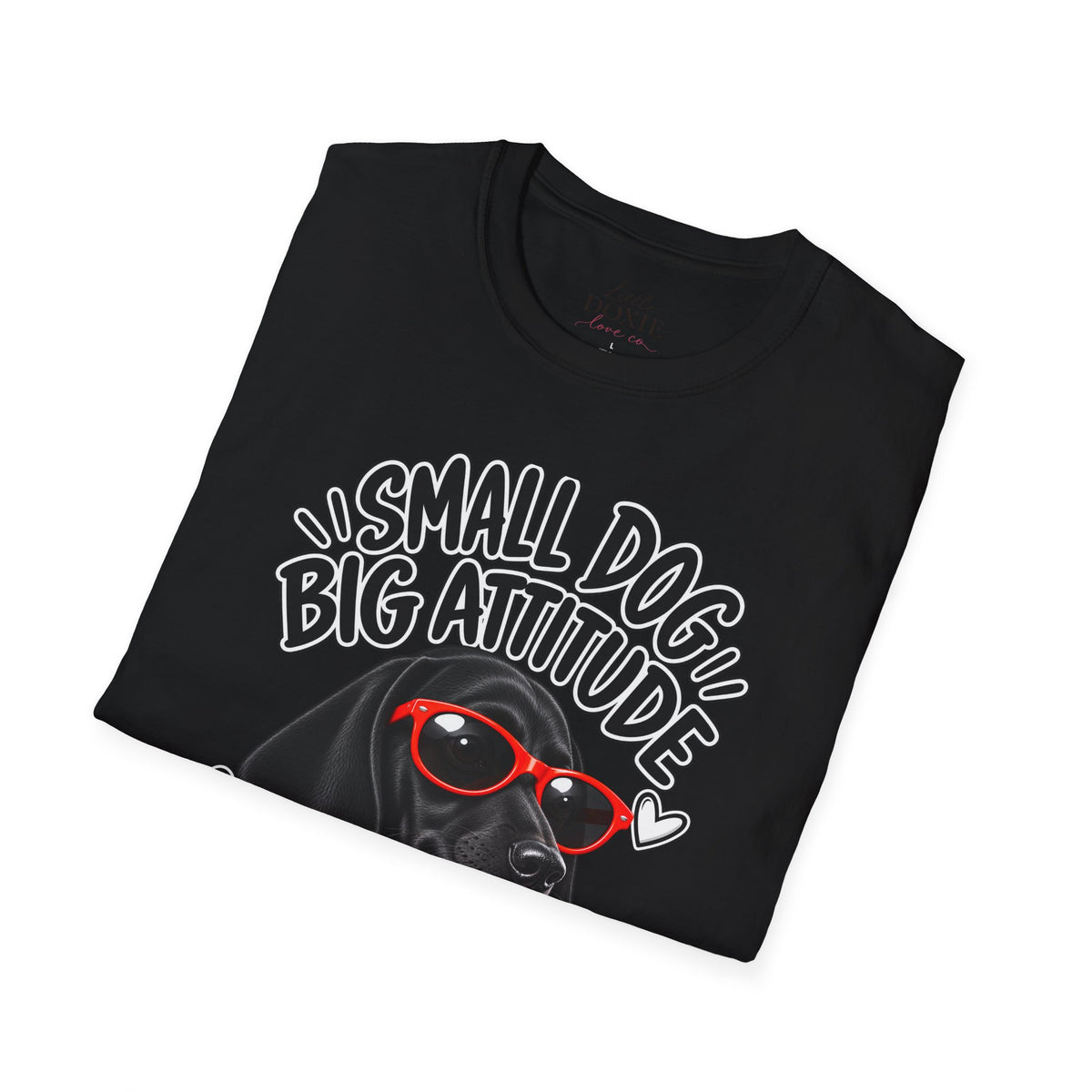 Dachshund Big Attitude T-Shirt — Black