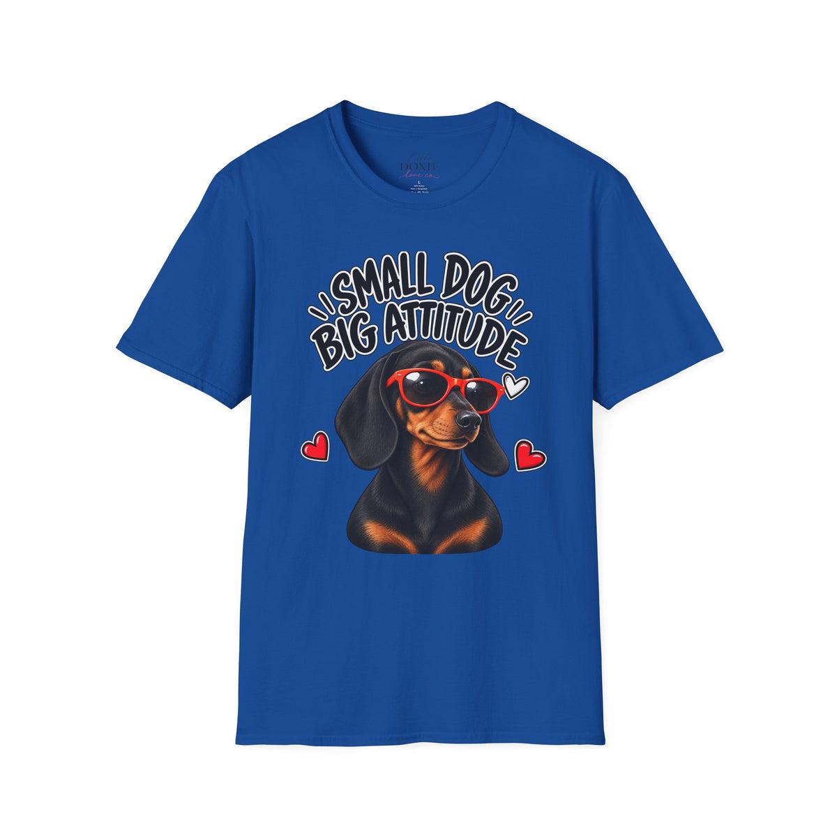 Dachshund Big Attitude T-Shirt — Black&Tan