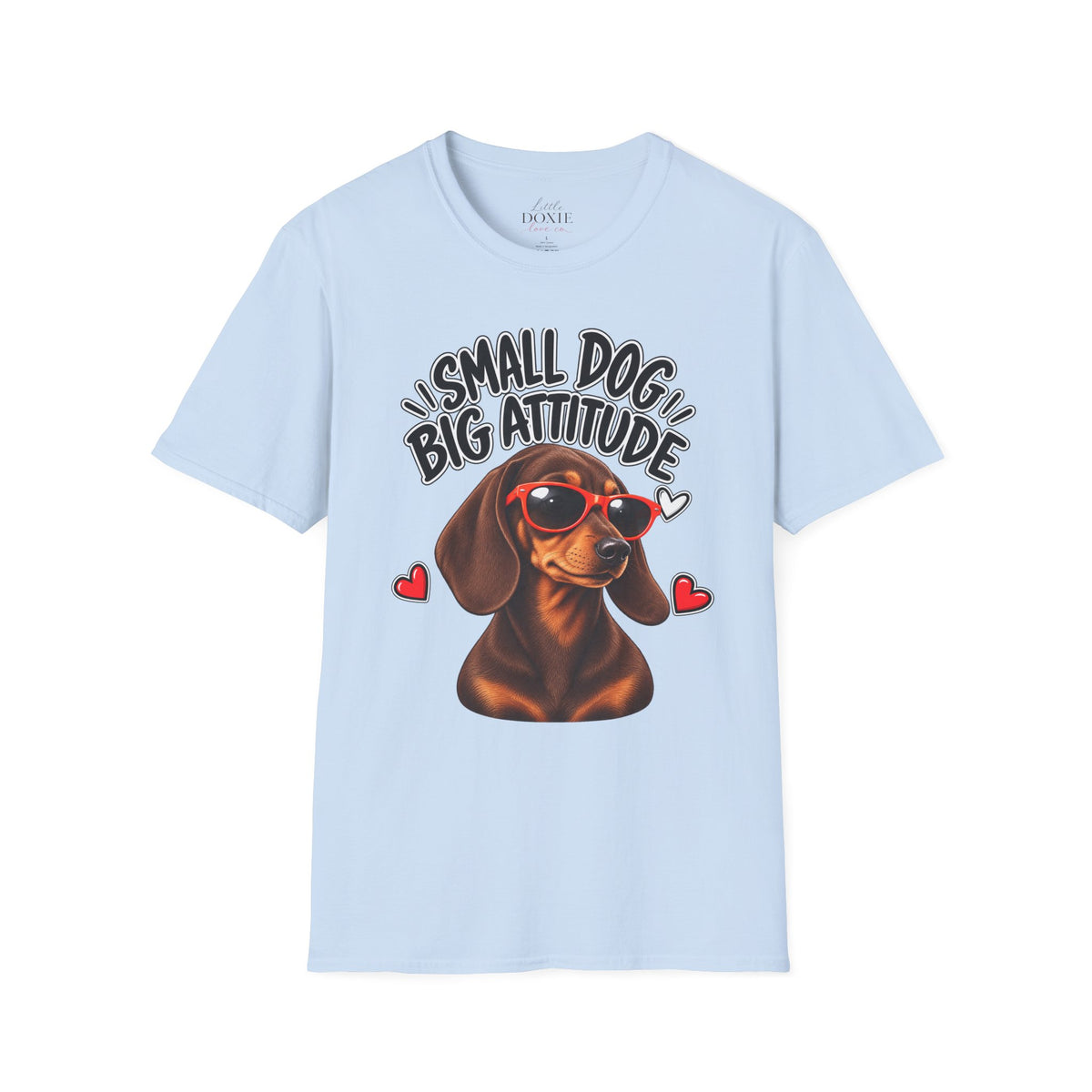 Dachshund Big Attitude T-Shirt — Chocolate&Tan