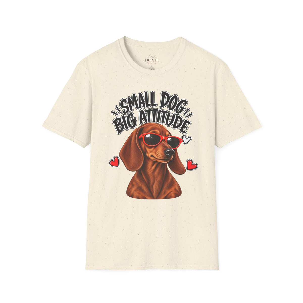 Dachshund Big Attitude T-Shirt — Red