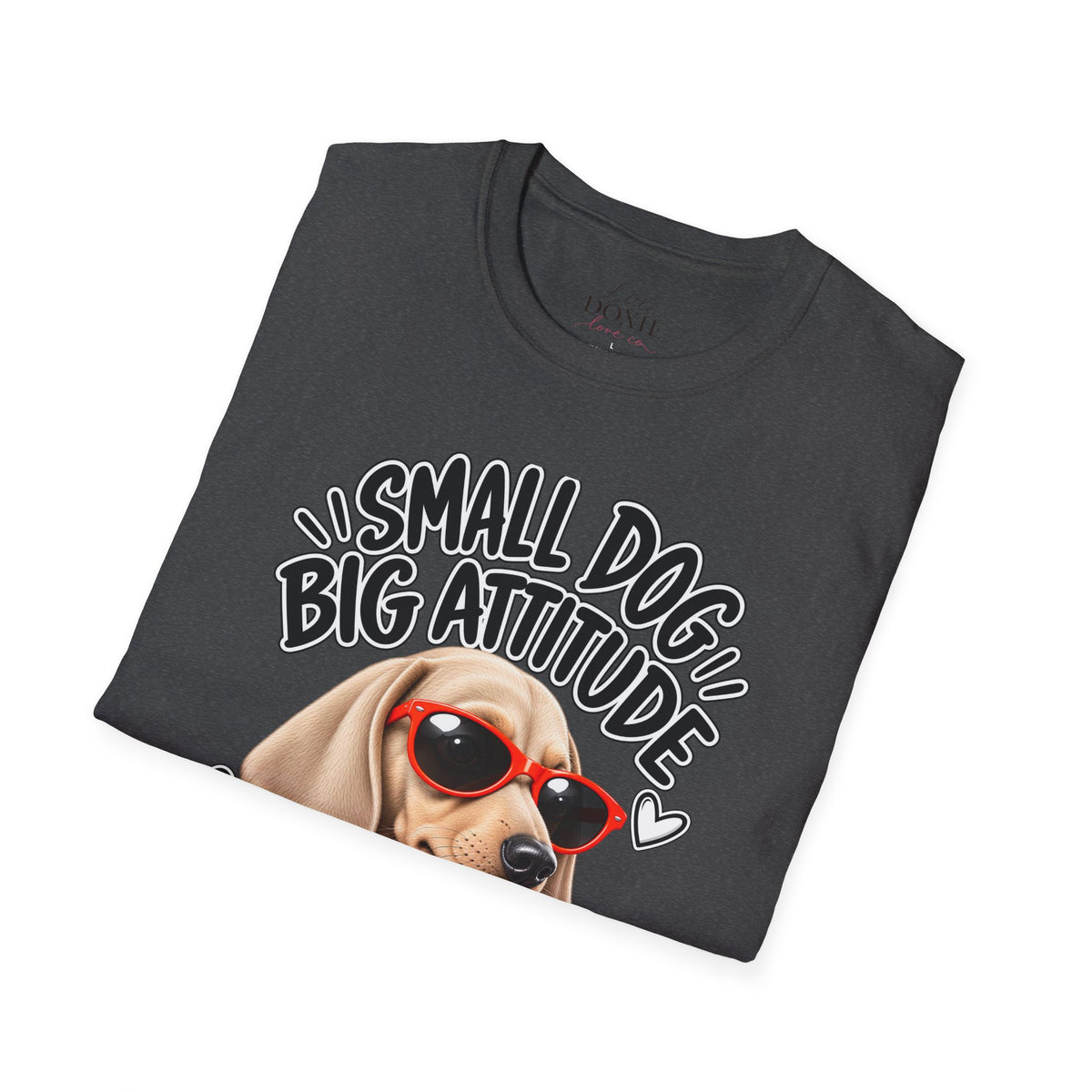 Dachshund Big Attitude T-Shirt — Cream