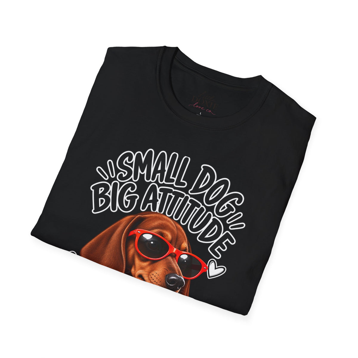 Dachshund Big Attitude T-Shirt — Red