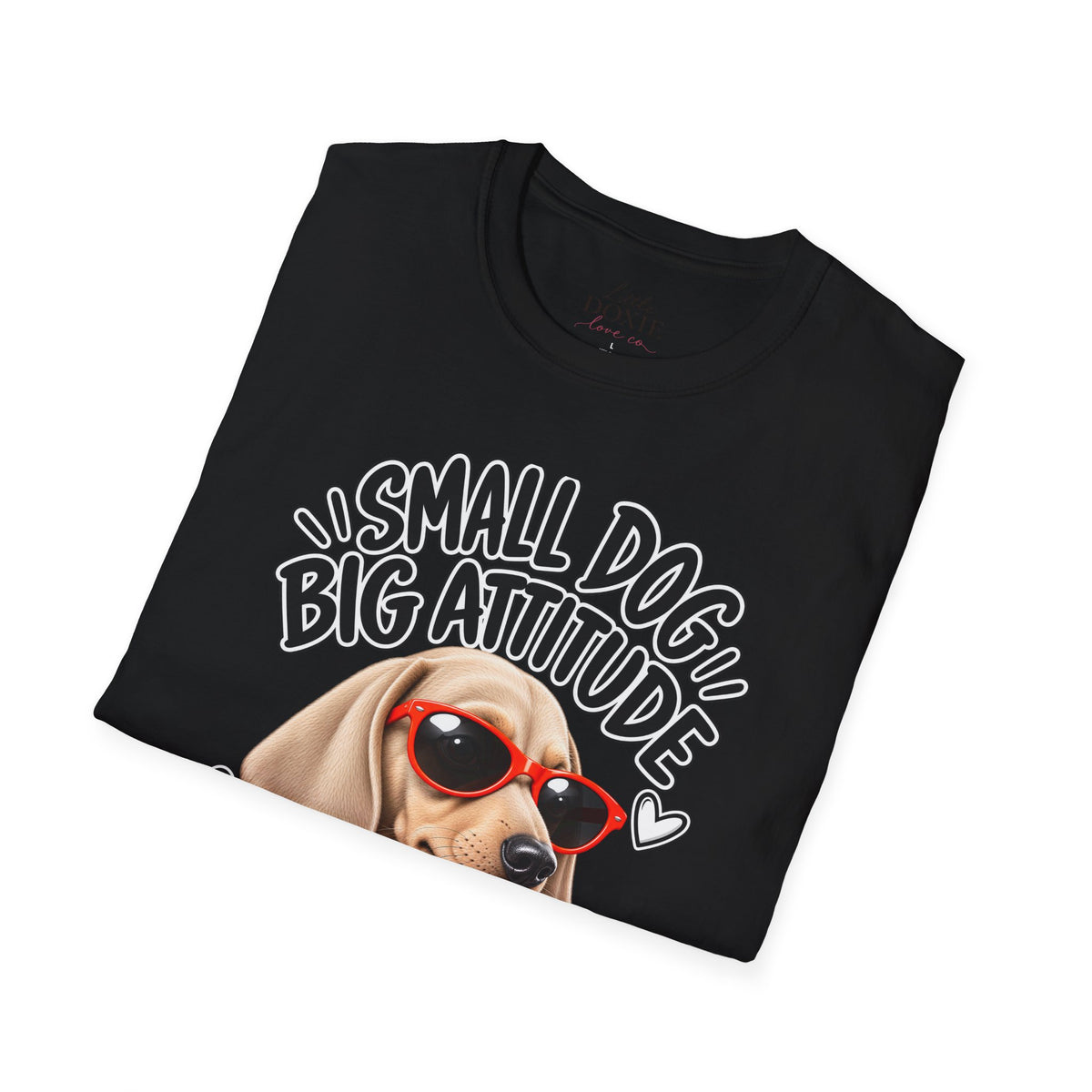 Dachshund Big Attitude T-Shirt — Cream