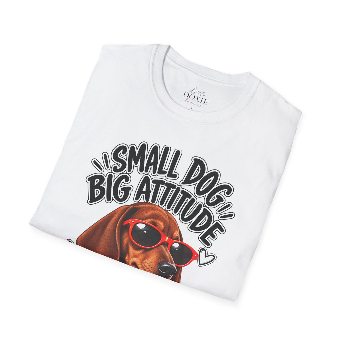 Dachshund Big Attitude T-Shirt — Red