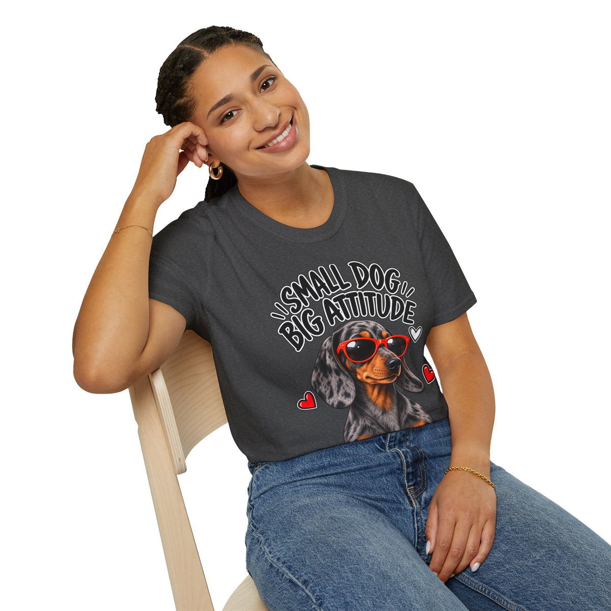 Dachshund Big Attitude T-Shirt — Dapple