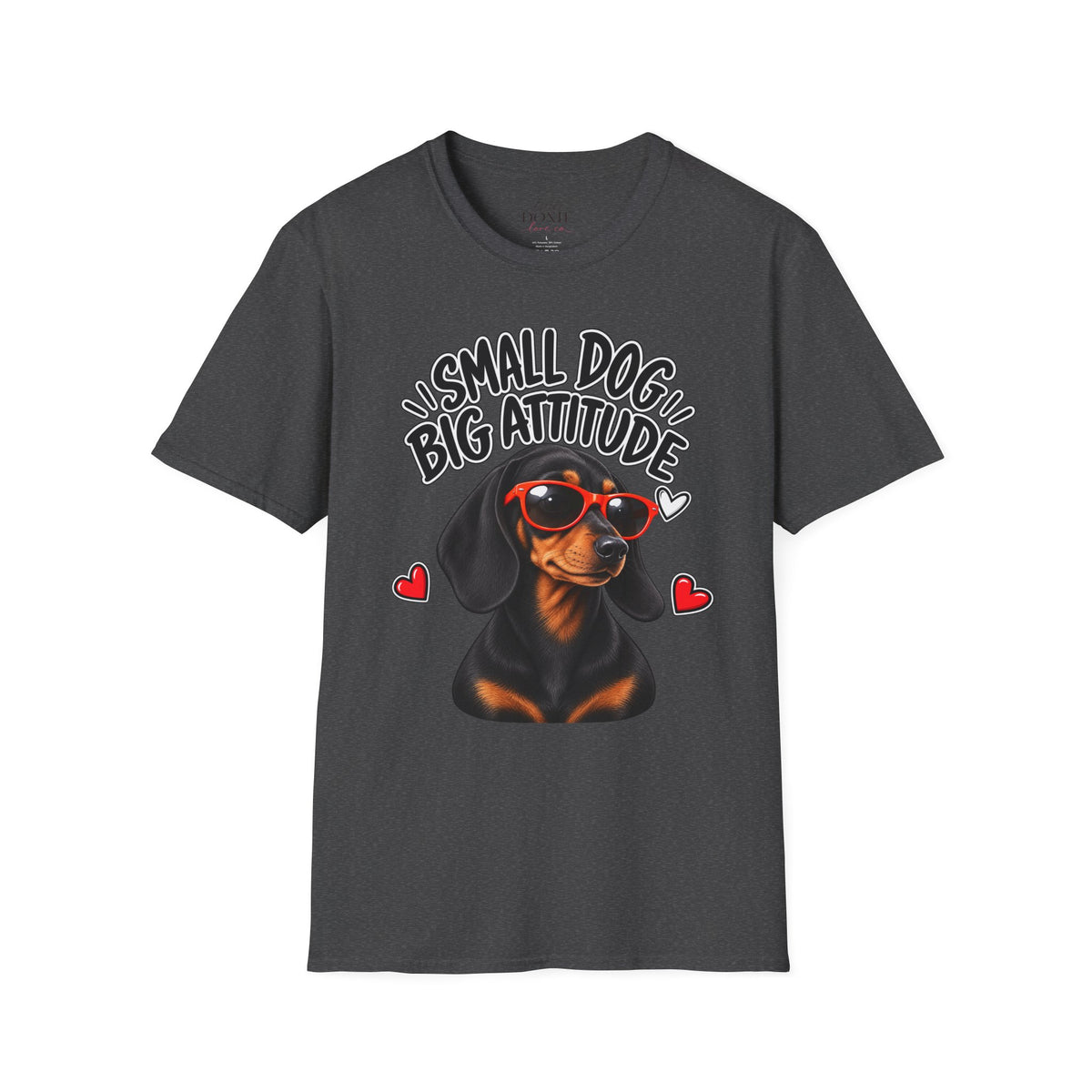 Dachshund Big Attitude T-Shirt — Black&Tan