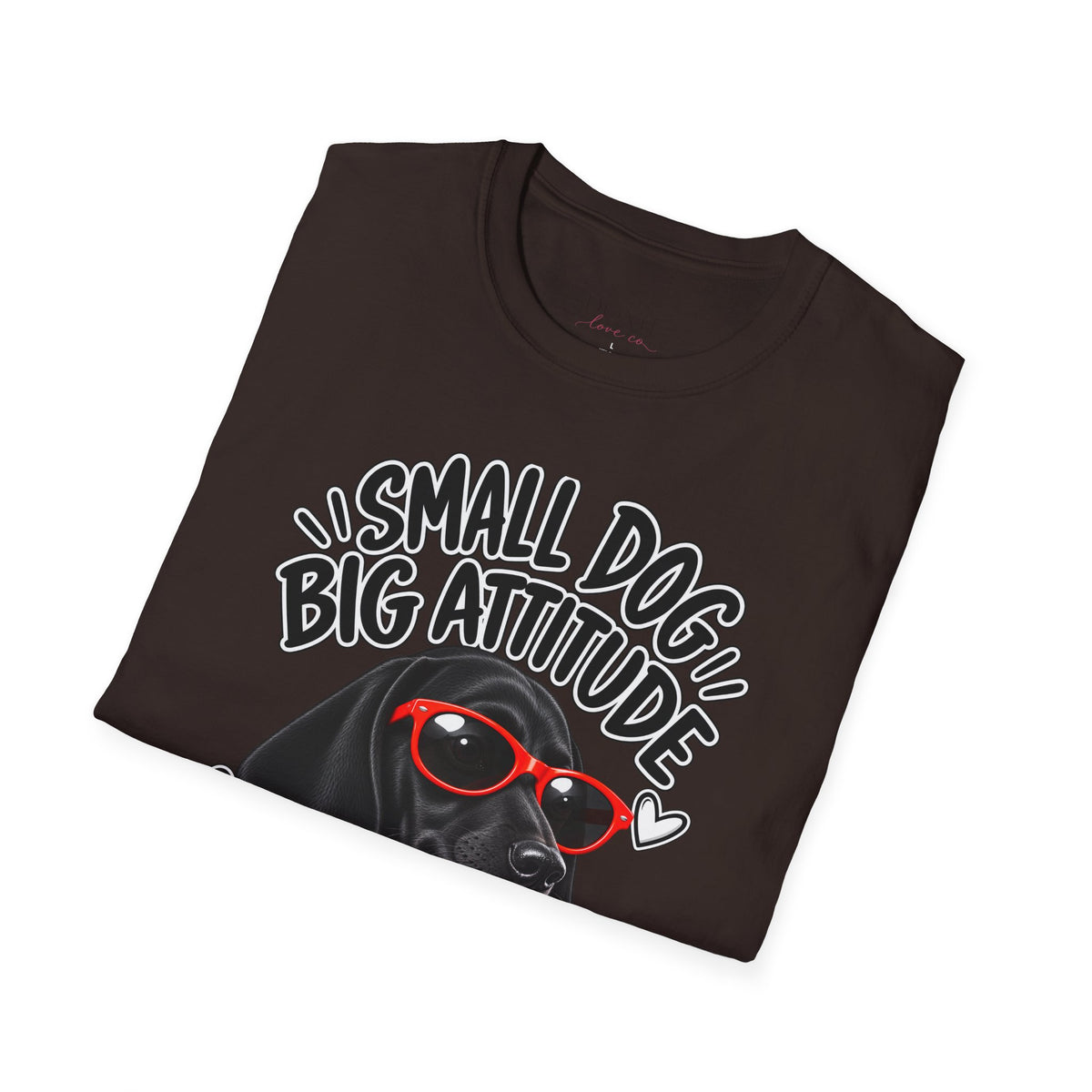 Dachshund Big Attitude T-Shirt — Black